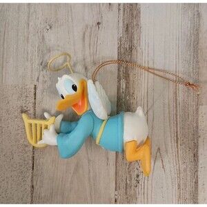 Disney's Groliers DONALD DUCK Angel Playing Harp Christmas Tree Hanging Ornament